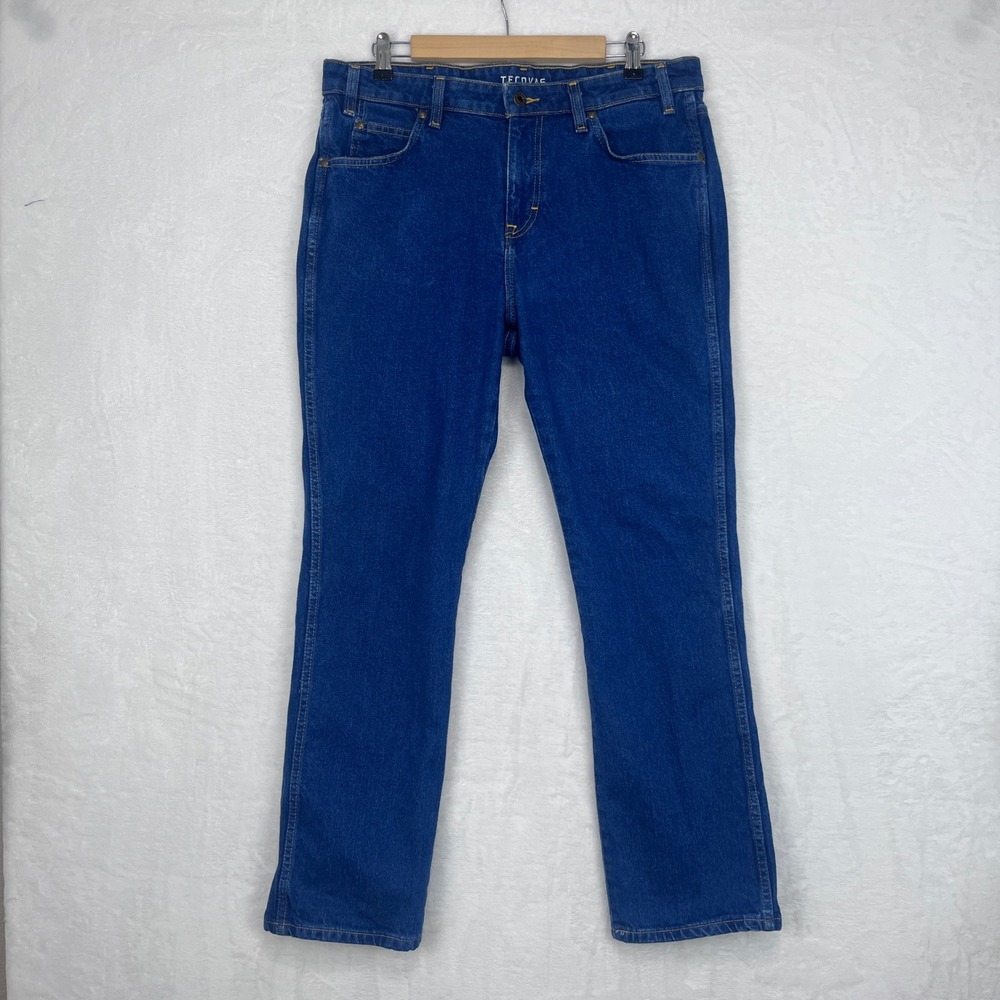 Tecovas Jeans Slim Straight Heritage Denim Mens 34x30 35x29‎ Medium Wash Blue